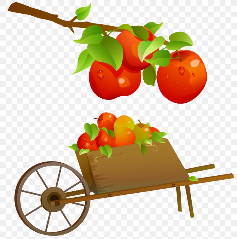 Food Wheelbarrow Apple Clip Art, PNG, 2800x2821px, Food, Apple, Cartoon, Cuisine, Depositfiles Download Free
