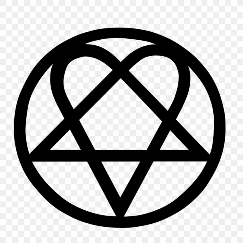 HIM Heartagram Logo Decal, PNG, 894x894px, Him, Area, Bam Margera, Black And White, Cky Download Free