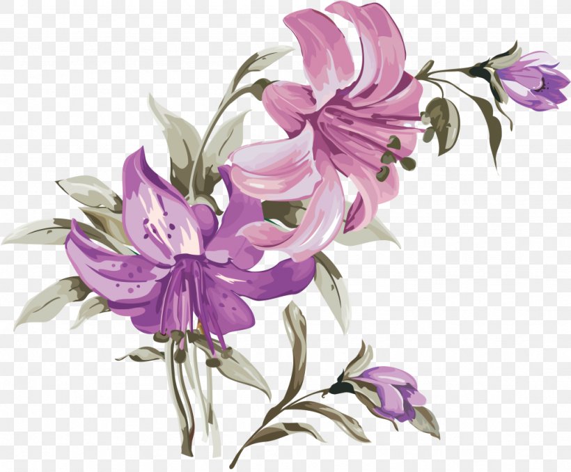Flower Lilium Drawing Painting, PNG, 1024x847px, Flower, Color, Cut Flowers, Drawing, Flora Download Free
