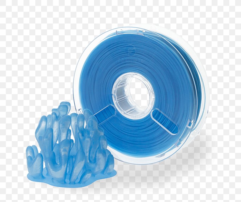 3D Printing Filament Polylactic Acid Fused Filament Fabrication Transparency And Translucency, PNG, 714x687px, 3d Printing, 3d Printing Filament, Acrylonitrile Butadiene Styrene, Blue, Color Download Free