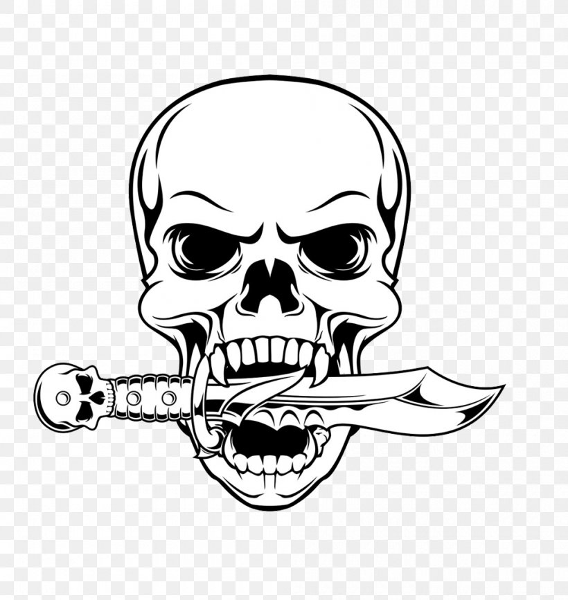 Skull Drawing Illustration, PNG, 1000x1058px, Skull, Art, Black And White, Bone, Can Stock Photo Download Free