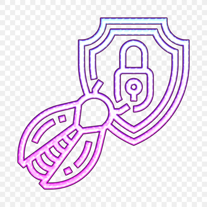 Protection Icon Cyber Crime Icon Bug Icon, PNG, 1204x1204px, Protection Icon, Bug Icon, Cyber Crime Icon, Line Art, Purple Download Free