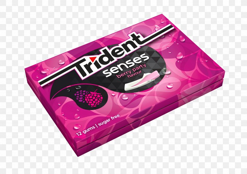 Chewing Gum Trident Berry Flavor Peppermint, PNG, 3507x2480px, Chewing Gum, Amora, Berry, Brand, Flavor Download Free