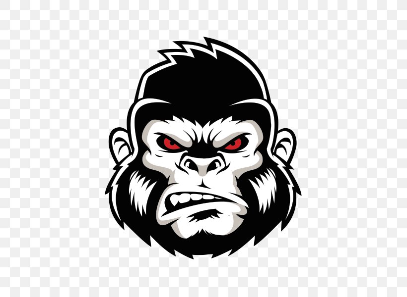 Gorilla Logo, PNG, 600x600px, Gorilla, Crossfit, Fictional Character, Great Ape, Head Download Free
