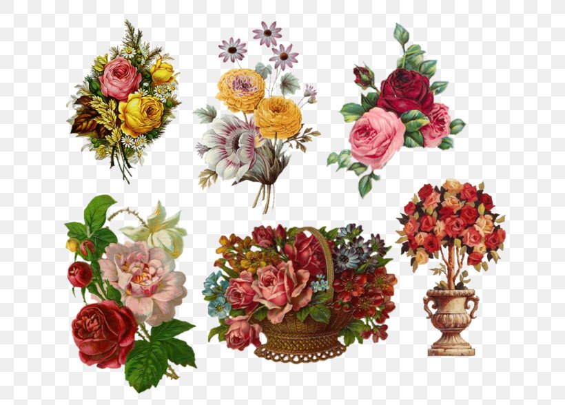 Garden Roses Floral Design Decoupage Flower, PNG, 699x588px, Garden Roses, Art, Artificial Flower, Cut Flowers, Decoupage Download Free