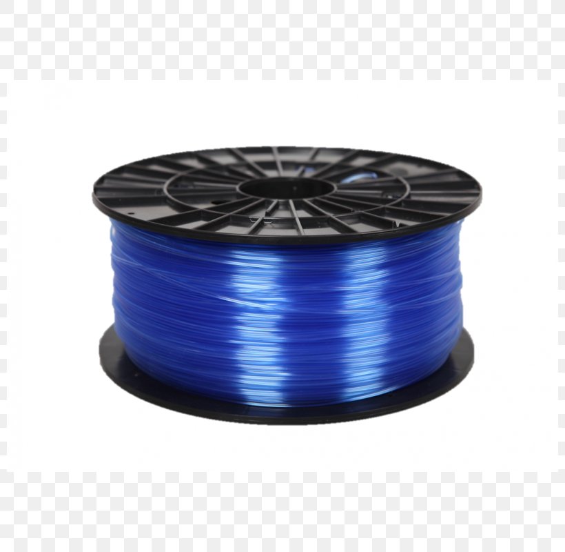 3D Printing Filament PLASTY MLADEČ 1.75mm PETG 1kg Transparent Plastic, PNG, 800x800px, 3d Printing, 3d Printing Filament, Blue, Electric Blue, Fiber Download Free