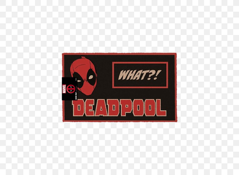 Deadpool Mat Brand Logo Marvel Comics, PNG, 600x600px, Deadpool, Brand, Collectable, Door, Hardware Download Free