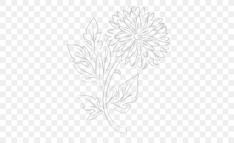 Flower Black And White Monochrome Photography Drawing, PNG, 500x500px, Flower, Black And White, Chrysanths, Drawing, Flora Download Free