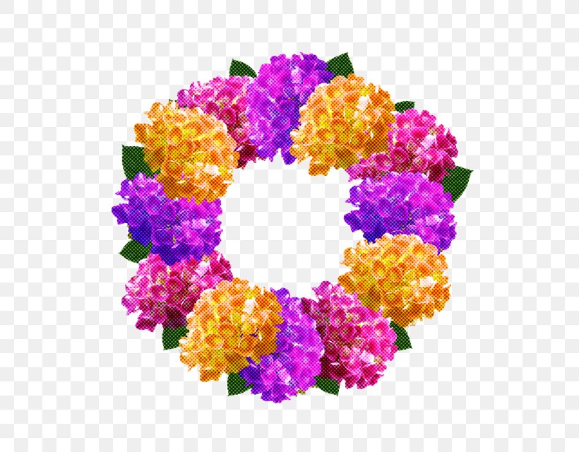 Purple Flower Wreath, PNG, 640x640px, French Hydrangea, Annual Plant, Artificial Flower, Buddleia, Cut Flowers Download Free