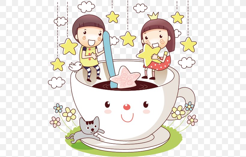Coffee Cup Cafe Illustration, PNG, 500x523px, Coffee, Animation, Area, Art, Artwork Download Free