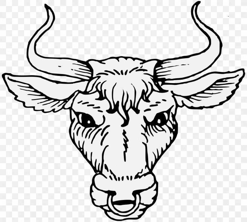 Horn Bovine Head Snout Black-and-white, PNG, 1237x1109px, Horn, Blackandwhite, Bovine, Bull, Cowgoat Family Download Free