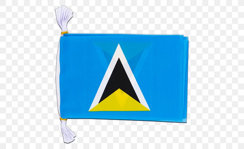 Flag Of Saint Lucia The Flag Shop Fahnenkette, PNG, 750x500px, Saint Lucia, Area, Blue, Brand, Cubic Centimeter Download Free