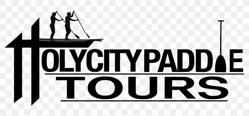 Folly Beach Standup Paddleboarding Holy City Paddle Tours Logo, PNG, 2044x954px, Folly Beach, Area, Black And White, Brand, Charleston Download Free