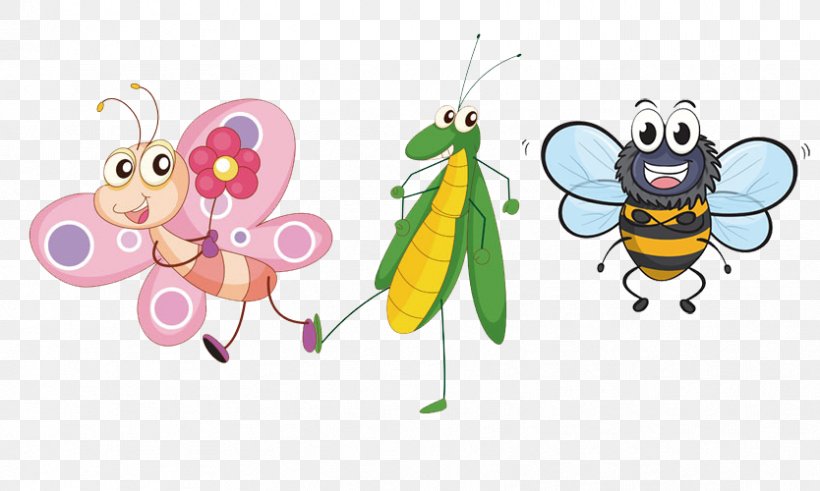 Insect Bee Cartoon, PNG, 834x500px, Insect, Animation, Bee, Butterfly, Cartoon Download Free