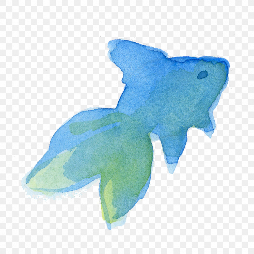 Blue Turquoise Aqua Petal Plant, PNG, 1000x1000px, Watercolor Fish, Aqua, Blue, Petal, Plant Download Free