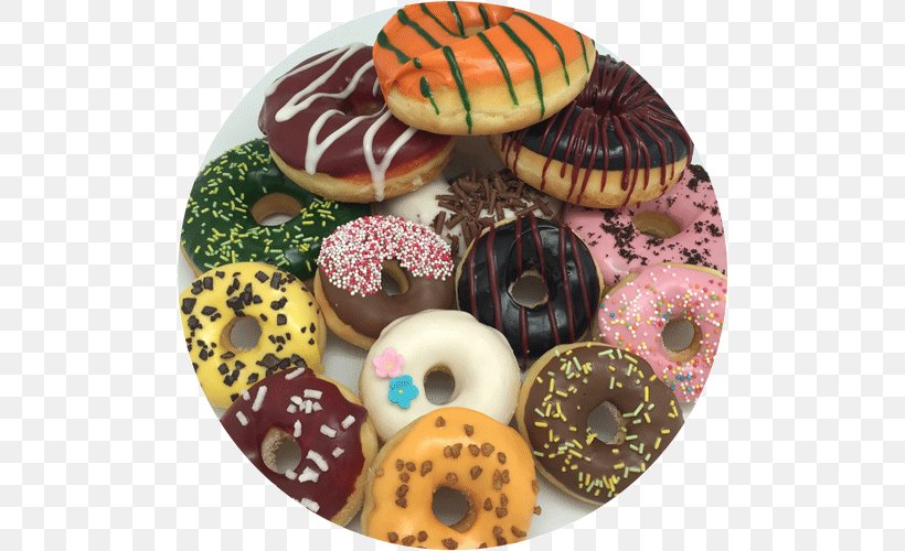 Donuts Petit Four Dessert Sweetness Glaze, PNG, 500x500px, Donuts, Baked Goods, Baking, Dessert, Doughnut Download Free