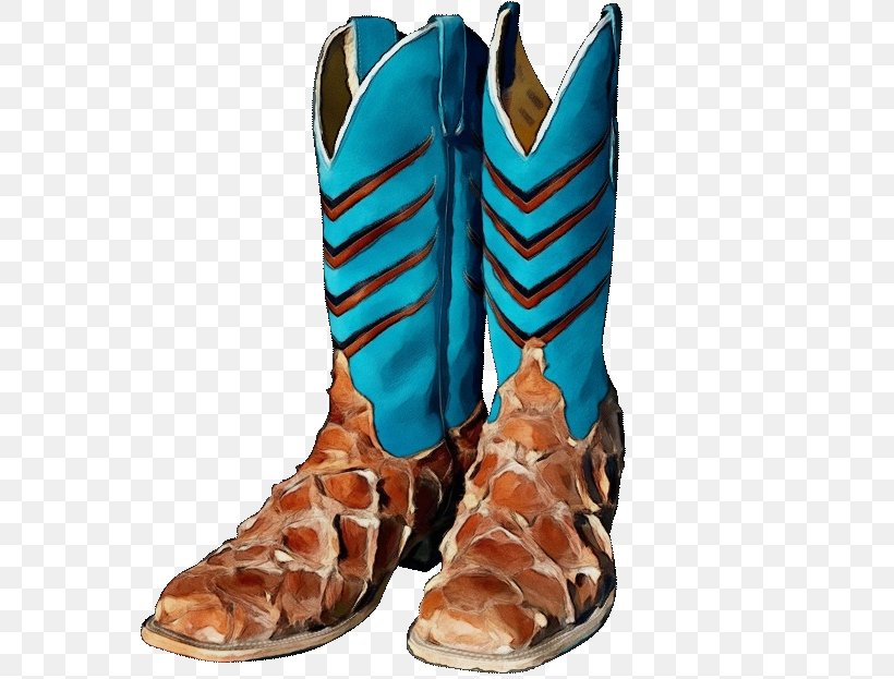 Footwear Boot Turquoise Cowboy Boot Shoe, PNG, 744x623px, Watercolor, Boot, Brown, Cowboy Boot, Fashion Accessory Download Free