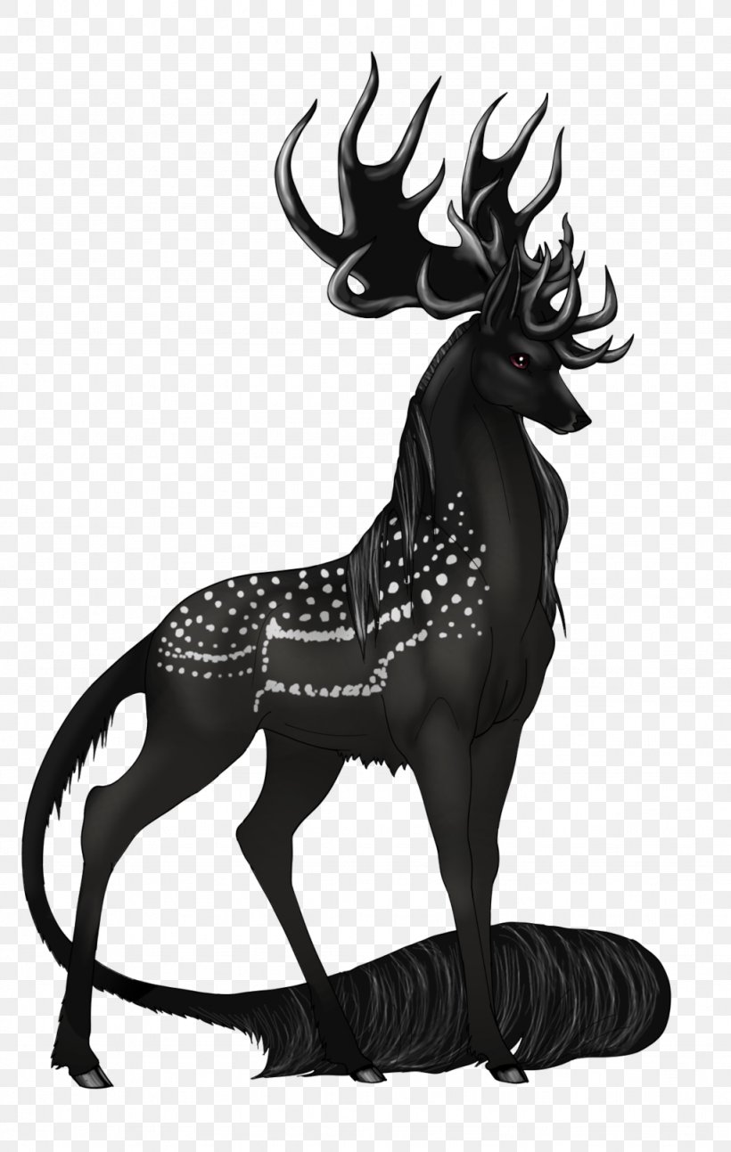 Reindeer Legendary Creature Horse Myth, PNG, 1024x1615px, Deer, Antler, Art, Bestiary, Bitje Download Free