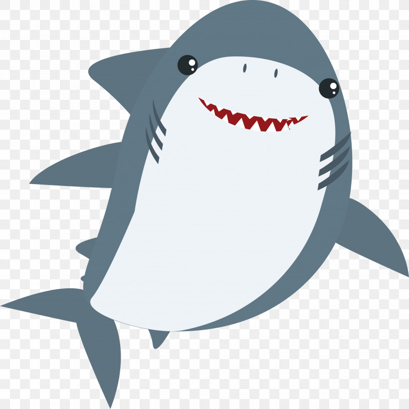 Shark, PNG, 2997x3000px, Fish, Cartilaginous Fish, Cartoon, Fin, Great White Shark Download Free