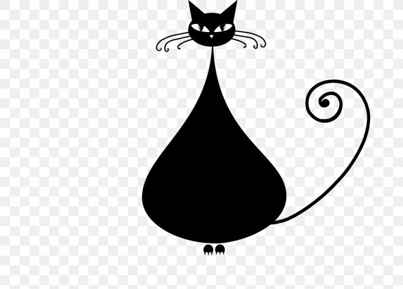 Black Cat Kitten Clip Art, PNG, 869x624px, Cat, Black, Black And White, Black Cat, Cat Like Mammal Download Free