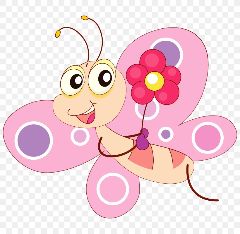 Butterfly Cartoon Royalty-free Clip Art, PNG, 800x800px, Watercolor, Cartoon, Flower, Frame, Heart Download Free