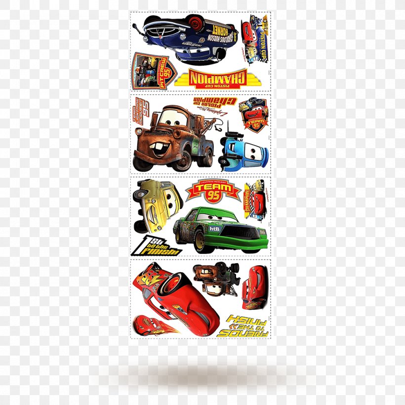 Lightning McQueen Mater Cars Wall Decal, PNG, 1000x1000px, Lightning Mcqueen, Brand, Car, Cars, Cars 2 Download Free