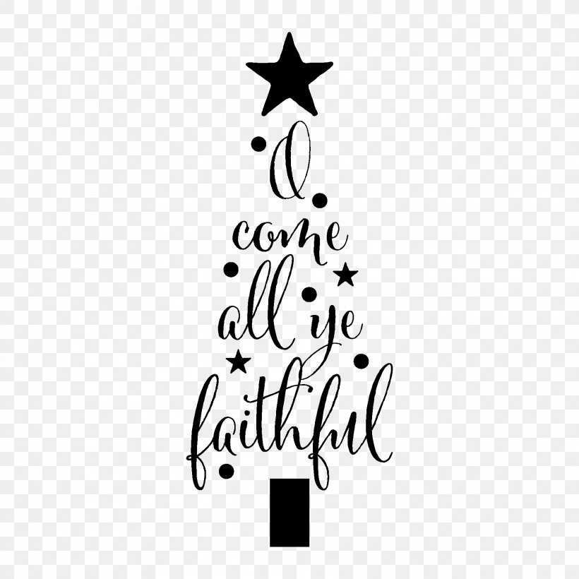 Christmas Tree Decal Christmas Decoration, PNG, 1875x1875px, Christmas Tree, Art, Biblical Magi, Black, Black And White Download Free