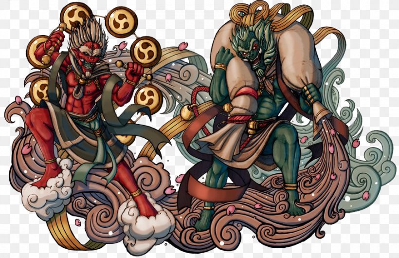 Japanese Mythology Fūjin Raijin Deity, PNG, 900x582px, Japan, Art, Deity, Demon, Donnergott Download Free