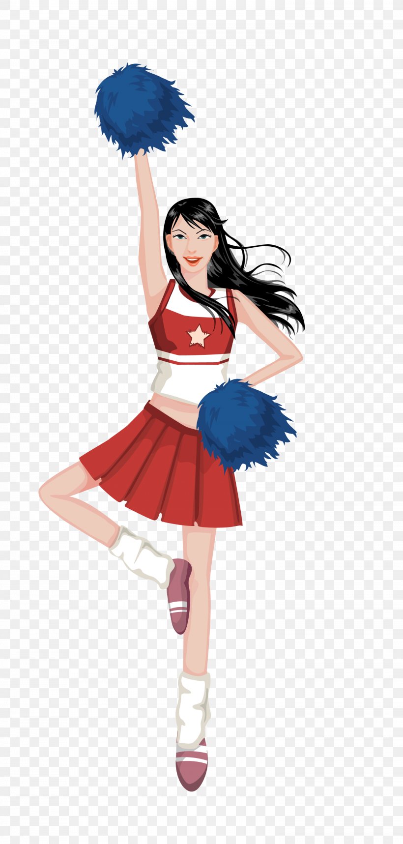 Cartoon Cheerleader Illustration, PNG, 1476x3092px, Watercolor, Cartoon, Flower, Frame, Heart Download Free