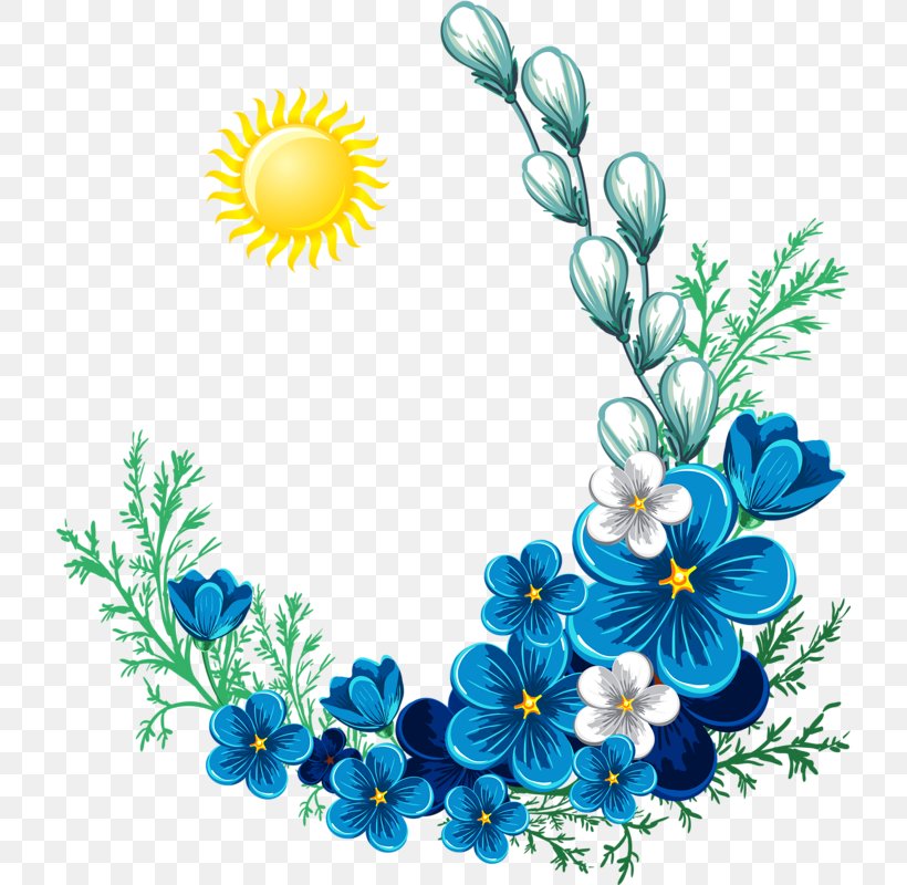 Easter Postcard Clip Art, PNG, 718x800px, Easter, Blue, Branch, Cut Flowers, Drawing Download Free