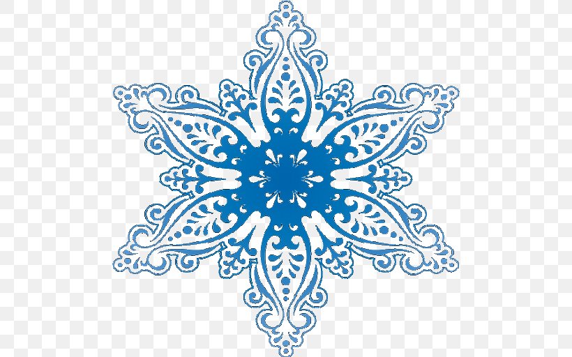 Snowflake Clip Art, PNG, 512x512px, Snowflake, Autocad Dxf, Black And White, Blue, Flower Download Free