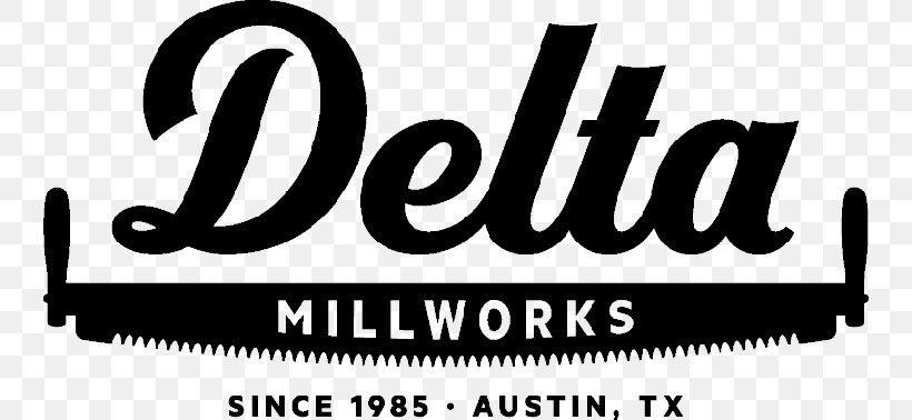 Delta Millworks Logo Yakisugi Siding Wood, PNG, 742x378px, Logo, Austin, Black And White, Brand, Delta Air Lines Download Free