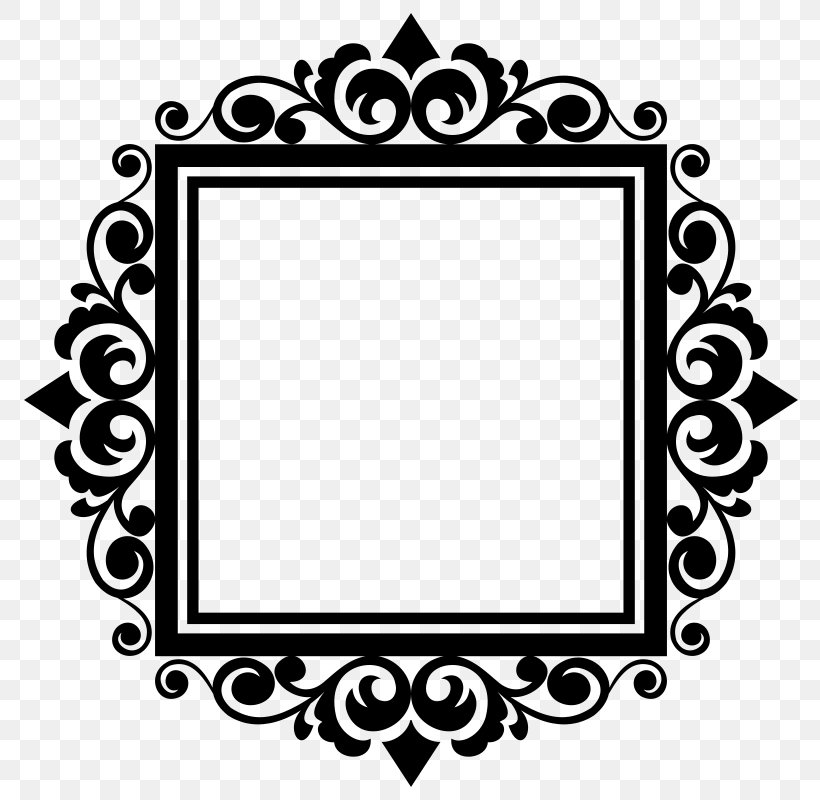 Picture Frames Monogram Art, PNG, 800x800px, Picture Frames, Area, Art, Black, Black And White Download Free