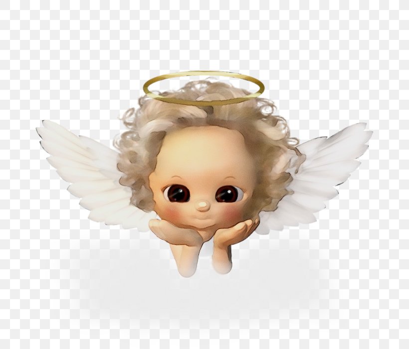 Angel Cartoon, PNG, 700x700px, Watercolor, Angel, Angel Coulby, Beige, Doll Download Free