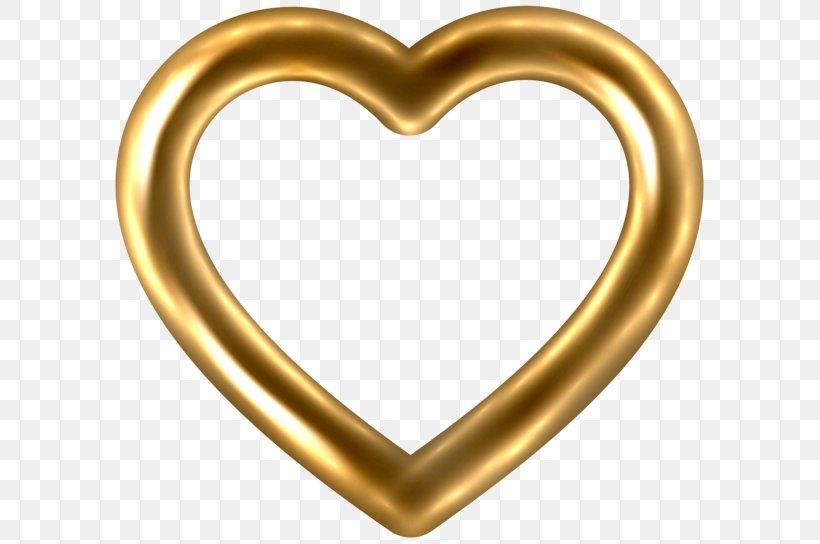 Heart Gold Clip Art, PNG, 600x544px, Heart, Body Jewelry, Brass, Color, Colored Gold Download Free