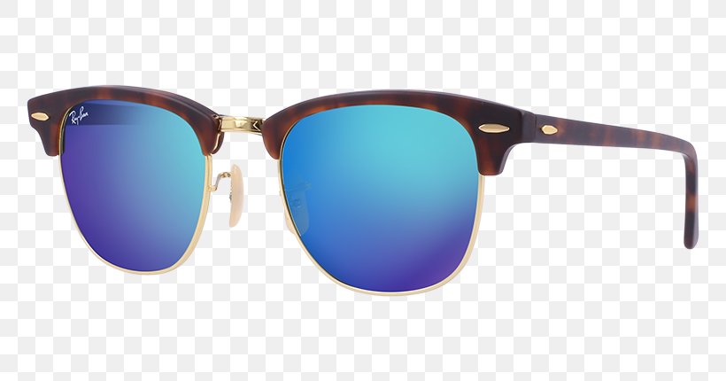 Ray-Ban Clubmaster Classic Sunglasses Ray-Ban Clubmaster Oversized, PNG, 760x430px, Rayban, Aviator Sunglasses, Azure, Blue, Browline Glasses Download Free