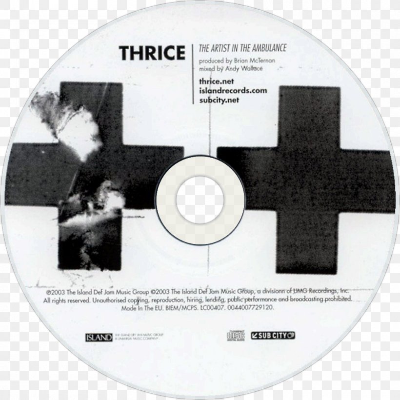Compact Disc Thrice, PNG, 1000x1000px, Compact Disc, Disk Storage, Dvd, Label, Thrice Download Free
