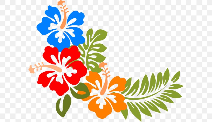 Hawaiian Cartoon Clip Art, PNG, 600x473px, Hawaii, Branch, Cartoon, Cut Flowers, Drawing Download Free