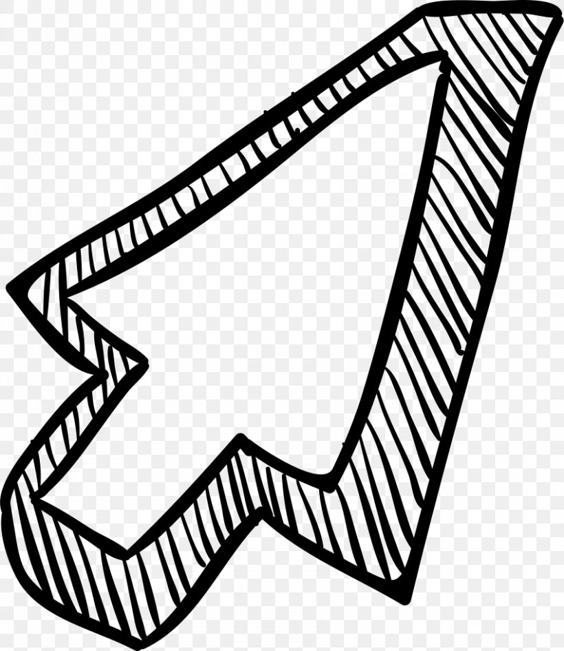 Arrow Pointer, PNG, 850x980px, Pointer, Area, Black, Black And White, Line Art Download Free