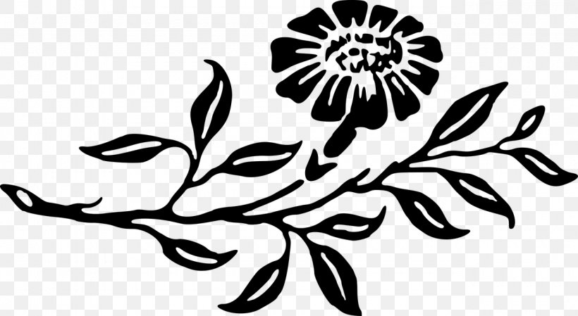 Flower Clip Art, PNG, 1280x702px, Flower, Art, Artwork, Black, Black And White Download Free