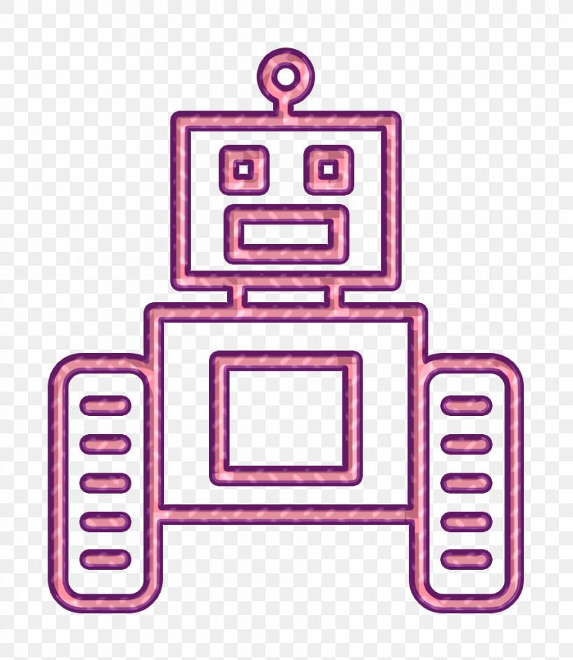 Robot Icon Robots Icon, PNG, 946x1090px, Robot Icon, Line, Line Art, Magenta, Pink Download Free