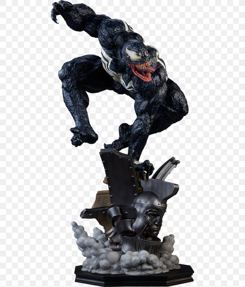 Venom Spider-Man Marvel Comics Sideshow Collectibles Sculpture, PNG, 480x962px, Watercolor, Cartoon, Flower, Frame, Heart Download Free