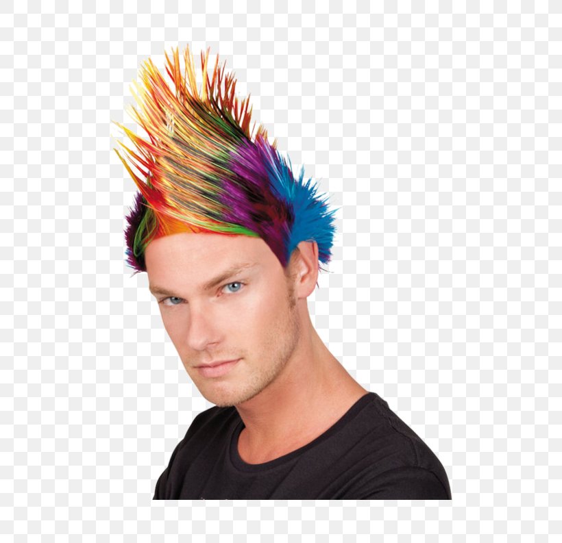 Mohawk Hairstyle Punk Rock Wig, PNG, 500x793px, Mohawk Hairstyle, Artificial Hair Integrations, Color, Costume, Costume Party Download Free