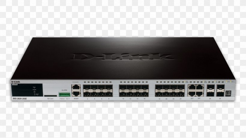Small Form-factor Pluggable Transceiver Gigabit Ethernet Stackable Switch Network Switch 1000BASE-T, PNG, 1664x936px, 10 Gigabit Ethernet, Gigabit Ethernet, Audio Receiver, Computer Network, Computer Networking Download Free