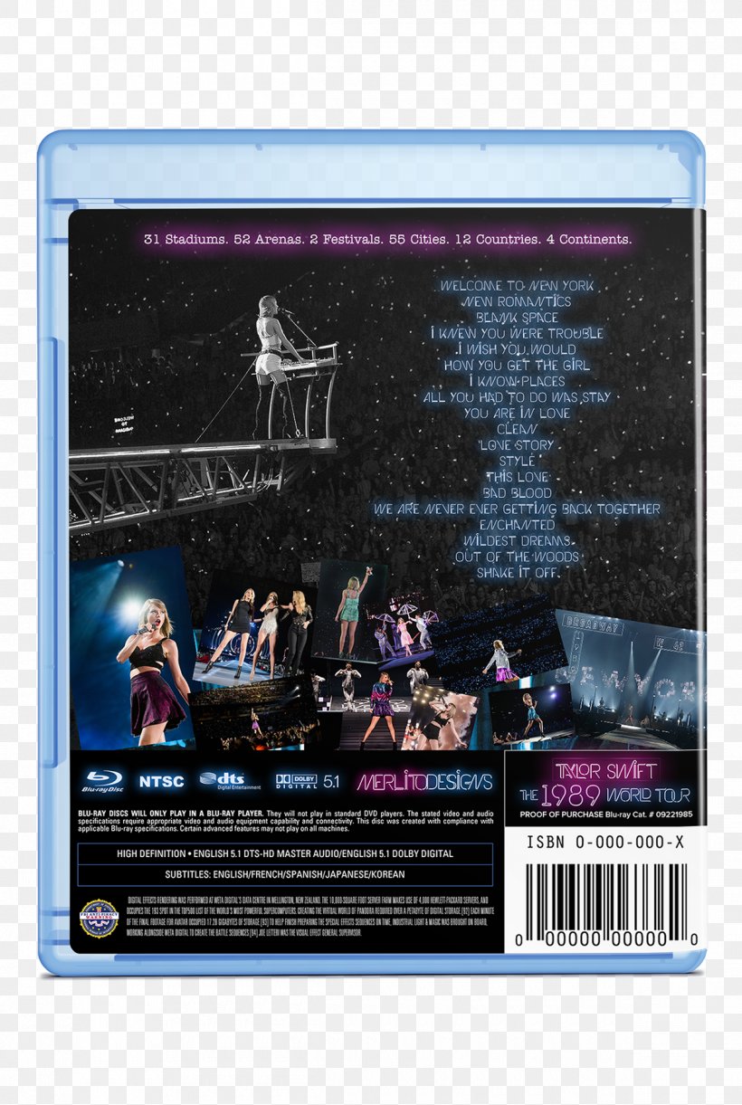 The 1989 World Tour Live 0 Clean I Knew You Were Trouble, PNG, 1200x1787px, 1989, 1989 World Tour, 1989 World Tour Live, Action Figure, Bluray Disc Download Free