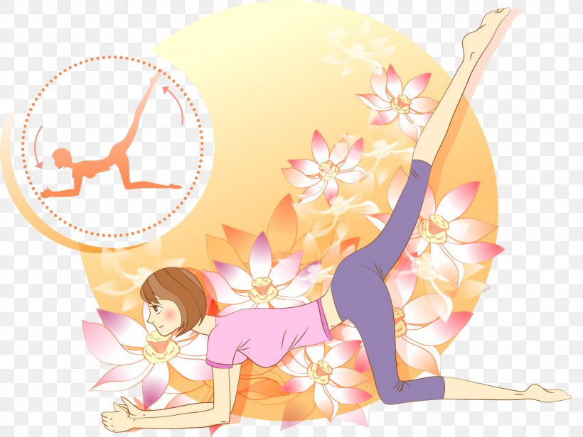 Yoga Fitness Professional Illustration, PNG, 1797x1351px, Watercolor, Cartoon, Flower, Frame, Heart Download Free
