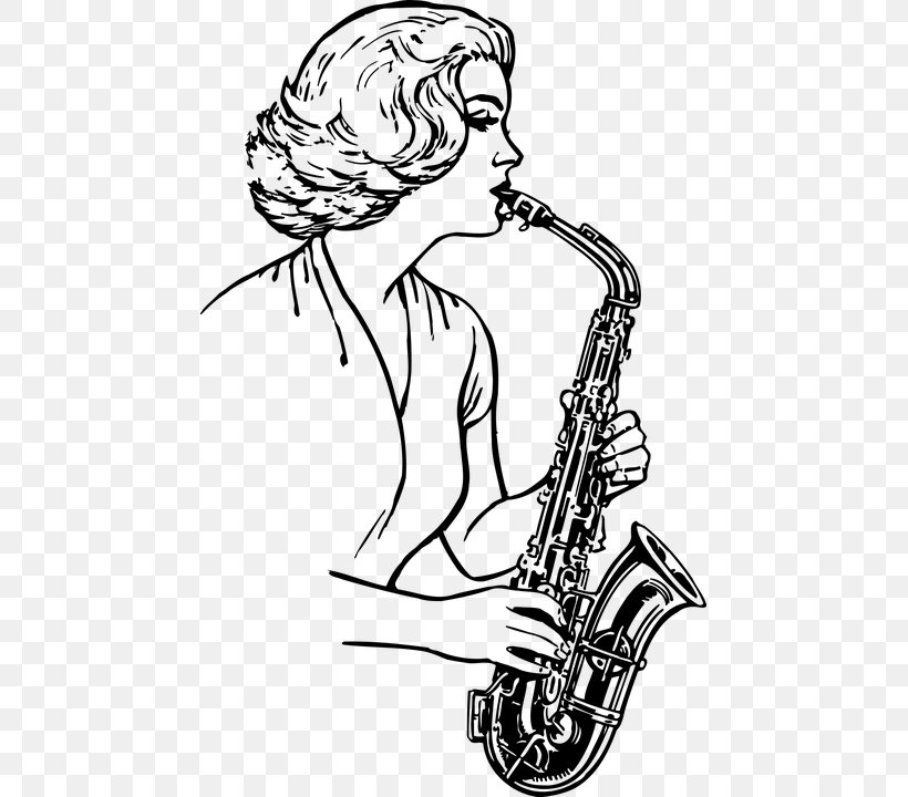 Saxophone Musical Instruments Drawing Clip Art, PNG, 457x720px, Watercolor, Cartoon, Flower, Frame, Heart Download Free