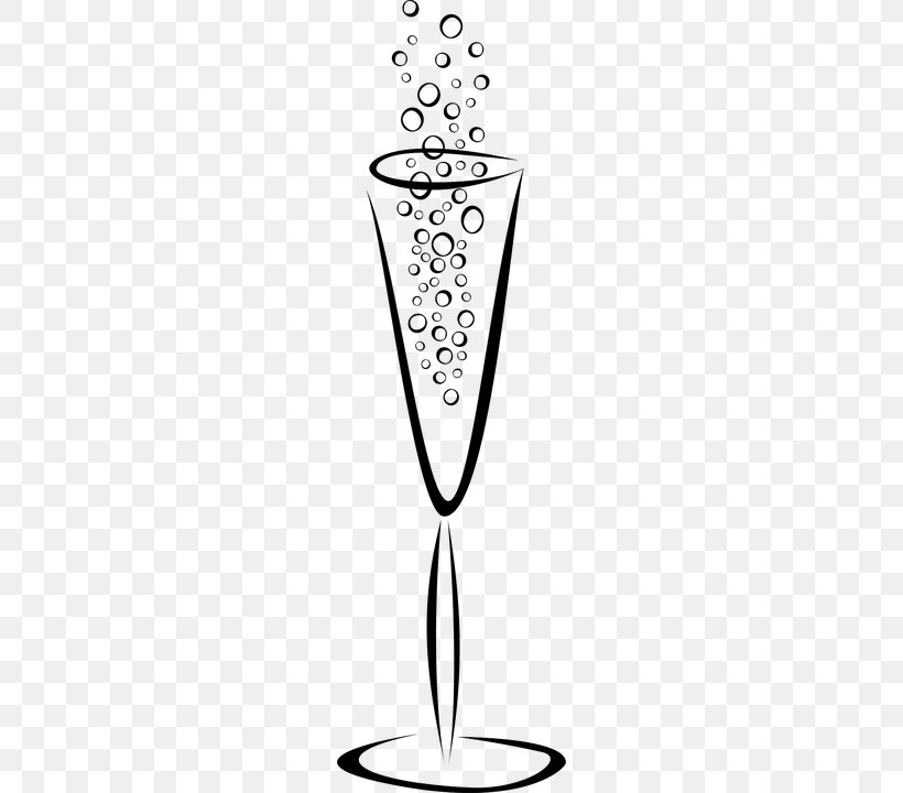 Champagne Glass Wine Clip Art, PNG, 360x720px, Champagne, Black And White, Bubble, Champagne Glass, Champagne Stemware Download Free