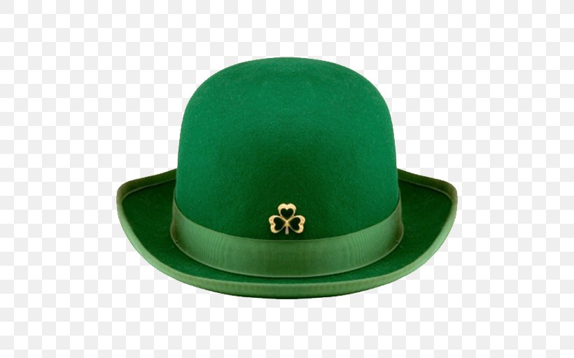 Hat Leprechaun Saint Patrick's Day Headgear, PNG, 512x512px, Hat, Bowler Hat, Fedora, Green, Headgear Download Free