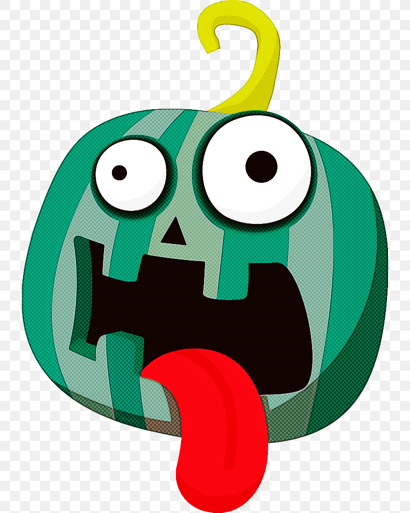 Jack-o-Lantern Halloween Carved Pumpkin, PNG, 736x1024px, Jack O Lantern, Cartoon, Carved Pumpkin, Green, Halloween Download Free